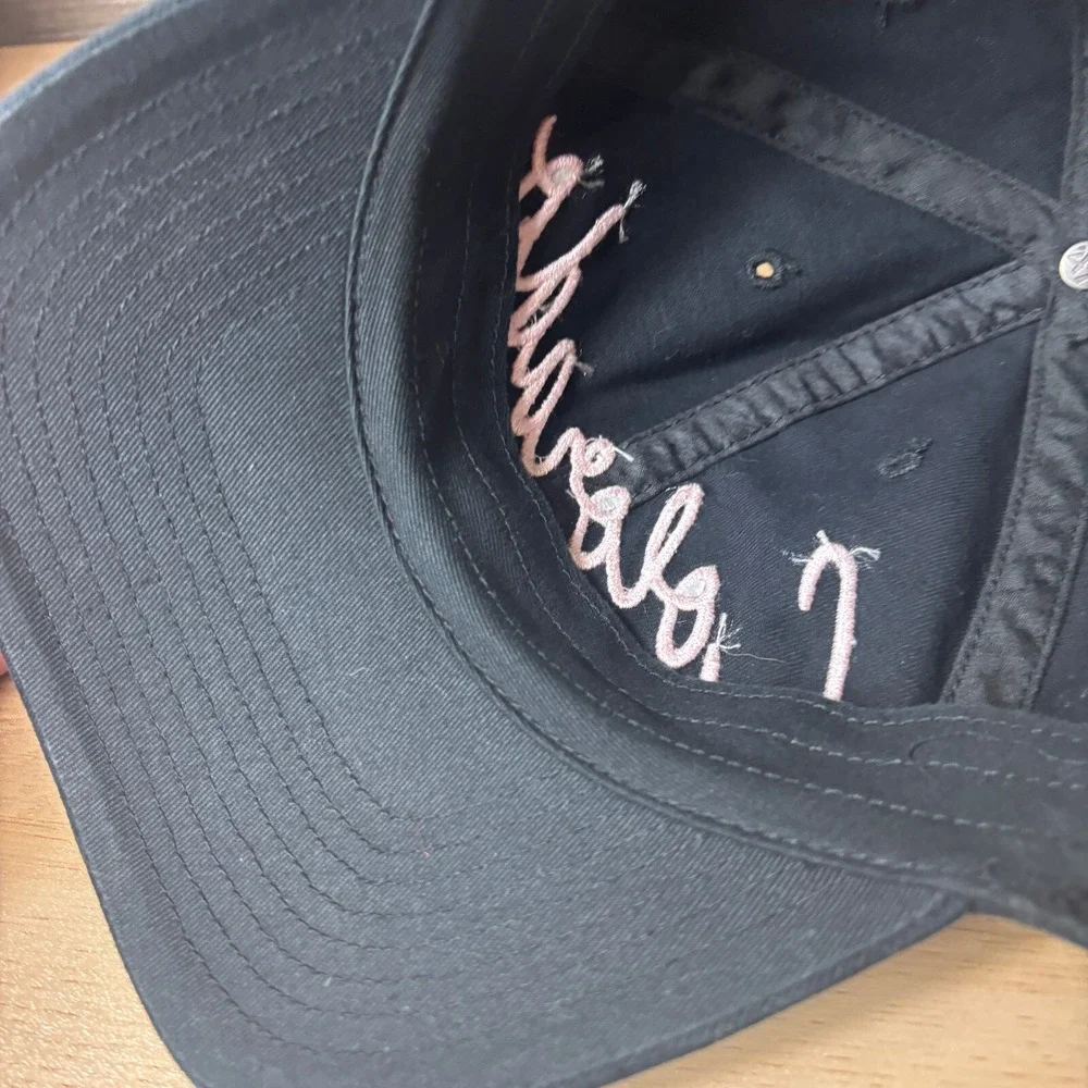 Colorado Buffaloes Hat Cap Strap‎ Back Womens Black Pink Script NCAA Adjustable